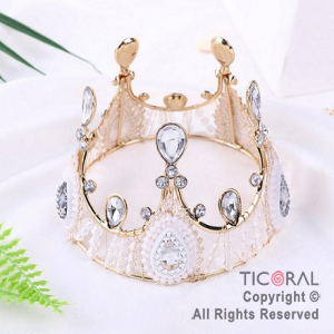 CORONA QUEEN PARA DECORACION DE TORTAS 11 CM DIAMETRO ORO (U2411-690) x 1